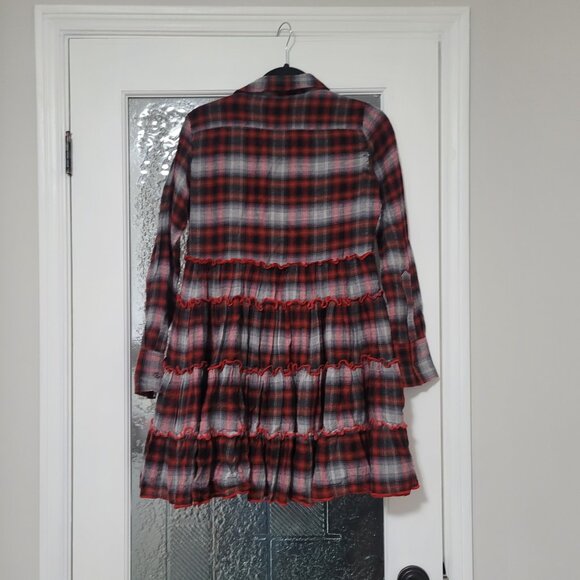 Ruffled Plaid Dress - Picture 2 of 3